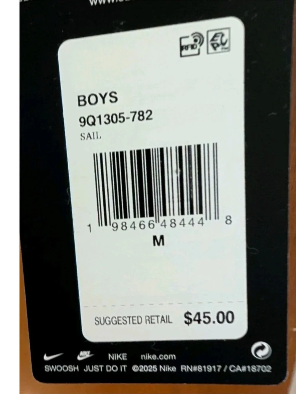 Nike Boys 3BRAND Pullover Hoodie Black Gold Logo Size Medium 10-12 NWT
